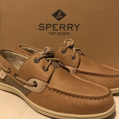 NUEVO Sperry Top Sider Mujer Talla 9.5 W Koifish 2 Ojos Bote Zapato Lino/Avena 95589 Foto 1 de 4