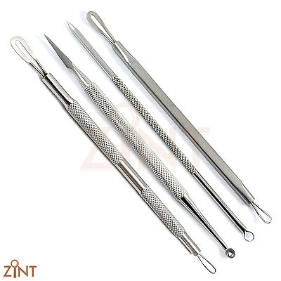 MEDENTRA UK Profi Mitesser Weißkopf Entferner Extraktor Nadel Doppelende Beauty Werkzeug