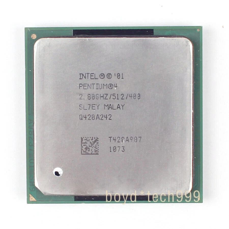INTEL PENTIUM 4 PROCESSOR 2.8GHZ/512K/400MHZ（SL7EY）Socket 478/N CPU - Image 1 of 1
