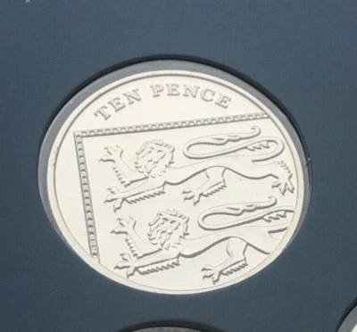 2017 TEN 10 PENCE SHIELD COIN BRILLIANT UNCIRCULATED BU BUNC - Image 1 of 3