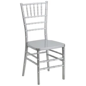 (10 PACK) Silver Resin Chiavari Chair with FREE SEAT CUSHION - Banquet Chair - Picture 1 of 7