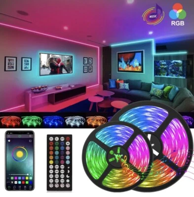 bluetooth app USB Strip lights for room TV PC back light 5050 rgb bluetooth app - Image 1 of 4