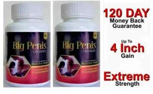 #NEW XXXL GAIN 12+INCHES PENI ENLARGER GROWTH FASTER GROWTH 2PCS 60CAPSULES EACH - Picture 1 of 6