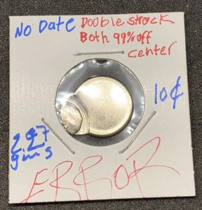 No Date Roosevelt Dime Double struck Both 99% 0ff center - Picture 1 of 5