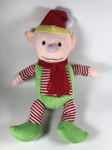 A&A Global Plush Christmas Elf 12” Stuffed Animal Doll Toy Green Red - Picture 1 of 11