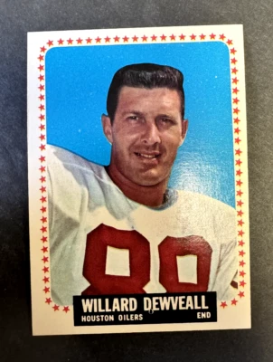 1964 Topps AFL Set Break Willard Dewveall, #72, Ex/Nm, SP - Image 1 of 2