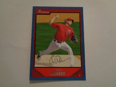 2007 Topps Bowman Blue Jered Weaver Card #4 Serial #112/500 - Image 1 of 2