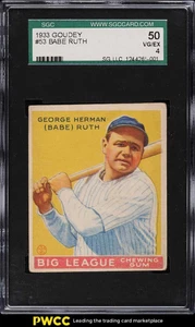 1933 Goudey Babe Ruth #53 SGC 4 VGEX