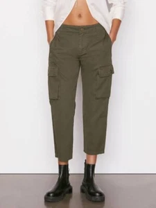 FRAME RELAXED UTILITY PANTS AU 12 WASHED SURPLUS GREEN COTTON SIZE 30 - Picture 1 of 9