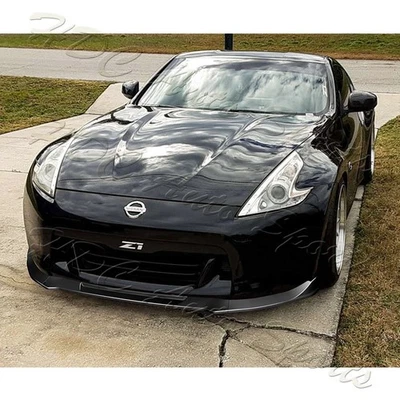 For 09-12 Nissan 370Z CT-Style Painted Black Front Bumper Splitter Spoiler Lip - Image 1 of 4