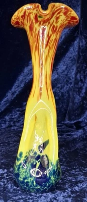Hübsche mundgeblasene Lafiore Glas Vase Multicolour - Bild 1 von 4