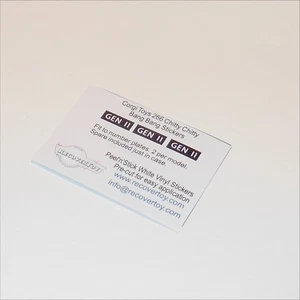 Corgi Toys  266 Chitty Chitty Bang Bang GENII Number Plate Stickers - Picture 1 of 4