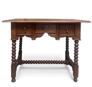 ANTIGUA CÓMODA BAJA ROBLE NIÑO GEORGIANA C1780 RARA BOBINA GIRADA - Imagen 1 de 17