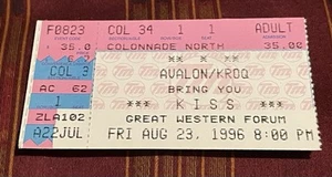 Kiss Great Western Forum Konzert Ticket Stub - Bild 1 von 2