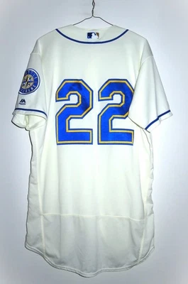 Majestic Authentic Seattle Mariners Robinson Cano Home Cream Flex Base Jersey 44 - Image 1 of 4