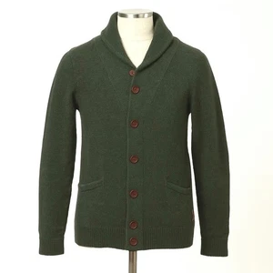 Ben Sherman Pullover Herren mittelgrün Schalkragen Knopfleiste grün Wollmischung - Bild 1 von 13