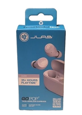 JLab GoPOP+ Wireless 9Hr+Buds,26+HrCase,36+Hr BT,Gel Eartips,Splash/SweatProof! - Image 1 of 4