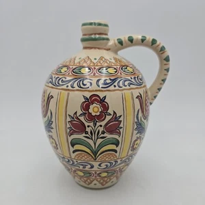 Brocca floreale vintage ceramica arte popolare ATTR. ceramica to Ulmer (marcata + GF+) - Foto 1 di 16