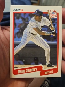 Deion Sanders 1990 Fleer Rookie RC #454 Yankees Braves - Imagen 1 de 3