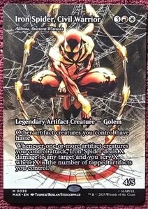 Magic The Gathering Marvel Spiderman Iron Spider 2025, Civil Warrior acabado regular sin fronteras - Imagen 1 de 6