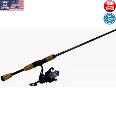 Combo de carrete de caña de pescar giratorio de luz media de 6'6" preenrollado ultra sensible EE. UU. Foto 1 de 4