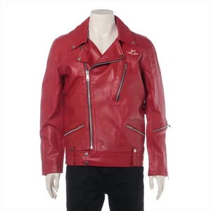 Lewis Leathers Leather Jacket XL Men's Red  463909 Red ear - Picture 1 of 7