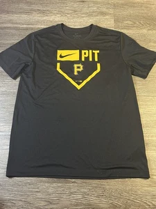 Nike Pittsburgh Pirates Shirt Mens Medium The Nike Tee Dri Fit Baseball MLB EUC - Picture 1 of 5