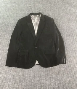 Armani Exchange Sport Coat Medium Black Cotton Velvet Velour Designer Holiday - Picture 1 of 14