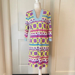 Neu J.McLaughlin Gisel U-Ausschnitt Catalina Tuch bunt gemustert Tunika Kleid Gr. M - Bild 1 von 5