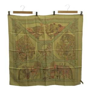 Hermes Scarf La Danse du Cheval Marwari 90 cm silk green DIP DYE Carre horse 35" - Picture 1 of 6