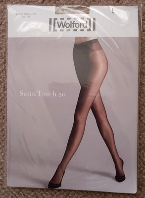Wolford Satin Touch 20 Tights, Size Large in Cosmetic - Image 1 of 2