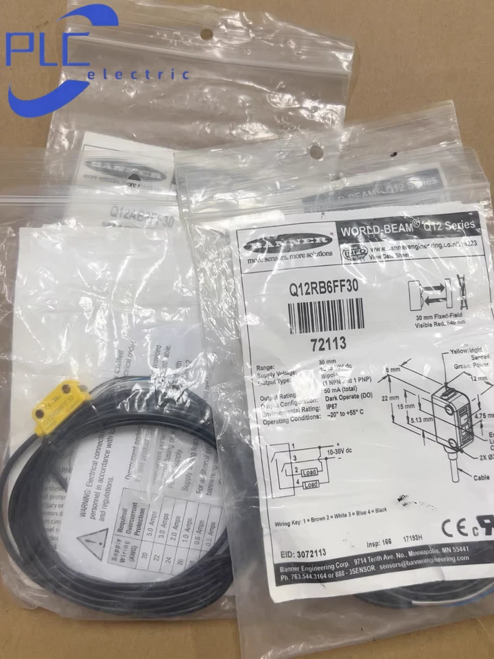 Banner Q12RB6FF30 Photoelectric sensor switches brand new free shipping - Image 1 of 3