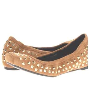 NIB $139 DMSX Donald J Pliner TANA CAMEL SUEDE Shoes Ballet Flats Womens 6 M - Picture 1 of 1