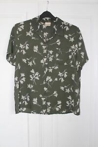 Eastex ladies blouse green flowered pattern size 16 - great condition