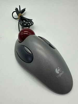 Logitech Marble Mouse T-BC21 USB Wired Optical Trackball TESTED WORKING - Image 1 of 4
