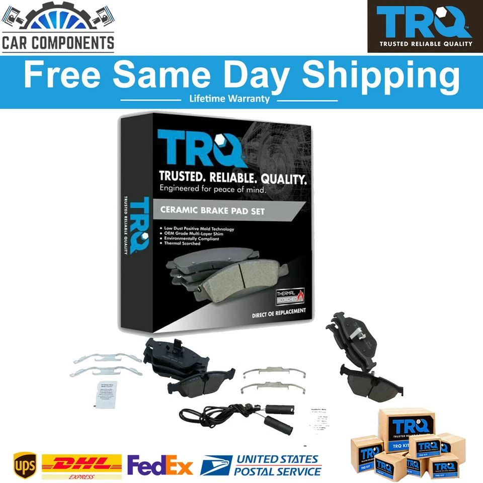 Kit de pastillas de freno delanteras y traseras de cerámica TRQ para BMW 323Ci 325i 325Ci 325Xi 1995-2000 Foto 1 de 4