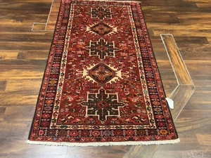 S.Antique Hand Knotted Village Vintage Tribal Geometric Area Rug 3’6”x6’4”,2478 - Picture 1 of 11