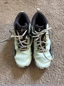 Under Armour Lock Down 5’s Youth 5.5 Basketball Shoes Black And Mint Shoes - Picture 1 of 7
