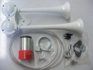 Fiamm 62350-12 Fultone Twin Air White Horn with 12V Compressor Kit - Picture 1 of 2