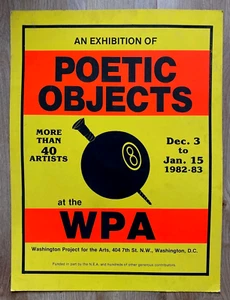 WASHINGTON PROJECT FOR THE ARTS Poetic Objects Exhibition Poster - 4 Available - Picture 1 of 2