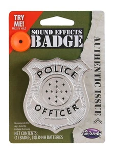 Sound Effects Police Officer Cop Safety Badge Costume Accessory  - Picture 1 of 1