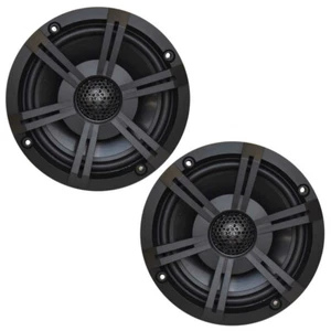 PQN Audio Boat Coaxial Speakers RV652BTBKLD | 6 3/4 Inch Black W/ LED - Picture 1 of 4