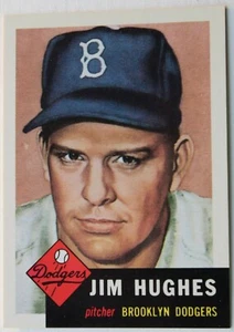 JIM HUGHES 1953 TOPPS ARCHIVES #216 BASEBALL CARD SINGLE - Picture 1 of 2