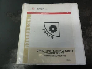 Terex Roadbuilding CR452 Paver Stretch 20 Screed Parts Catalog Manual 2010 - Picture 1 of 8