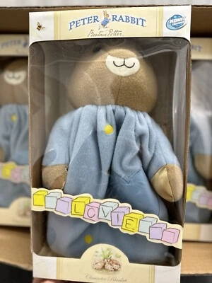 KOMET Creations Peter Rabbit Beatrix Potter Baby Lovie Lovey Blanket 全新无标签 — 第 1/4 张图片