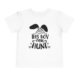 This Boy Can Hunt Toddler Short Sleeve Tee - Fun Kids Apparel, Easter - Picture 1 of 73