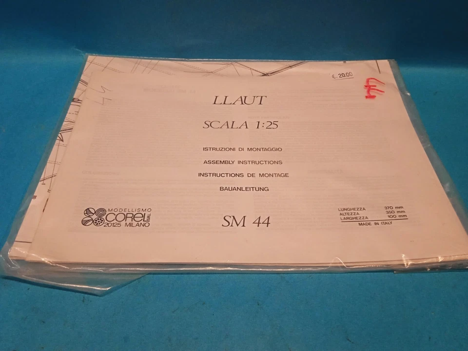 Llaut SM44  disegni Costruttivi Modellismo Navale  Corel - Immagine 1 di 1