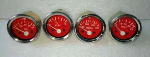 2" / 52mm Electrical Oil Pressure Temperature for Volt Fuel Gauge - red Face - Picture 1 of 5