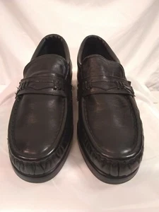 Men's Iron Age Steel Toe Safety ANSI Blk Leather Loafer Moc LM82736 Sz-8.5W f377 - Picture 1 of 12