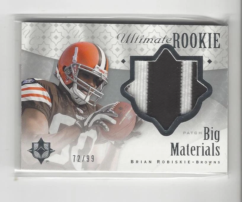 2009 Ultimate Rookie Big Materials Brian Robiskie PATCH Browns /99  - Image 1 of 1